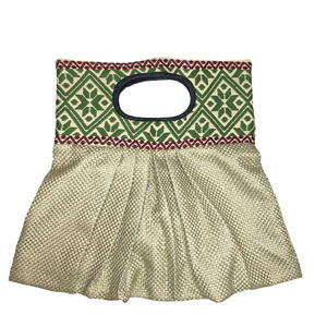 Boho Fabric Clutch Bag Purse Handbag Woven Lightweight Geometric Design